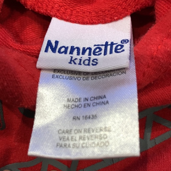 Nannette Kids Matching Hoodie and Sweatpants Set in Gray/Red Size 18M - Picture 4 of 9